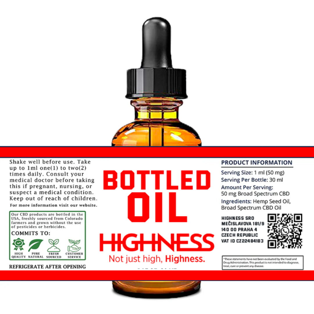 Full Spectrum CBD Oil - Bottled oil - CUSTOM QUOTES